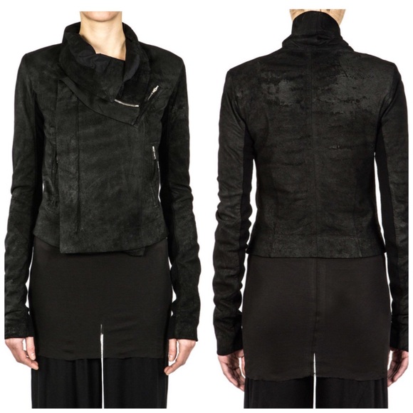 Rick Owens Classic biker jacket leather moto Babel - Picture 3 of 8